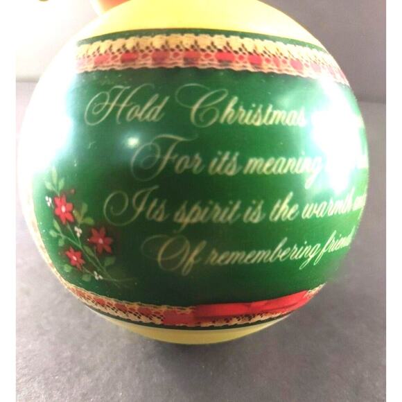 Hallmark Keepsake Ornament Friendship Ball Glass 1980 Vintage Country - Picture 3 of 10